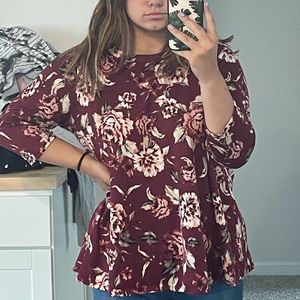 KIM & CAMI floral sweater